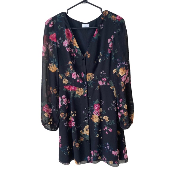 Wilfred Nazaire Floral Sheer Button Up Dress Size 0/XS - Picture 3 of 7